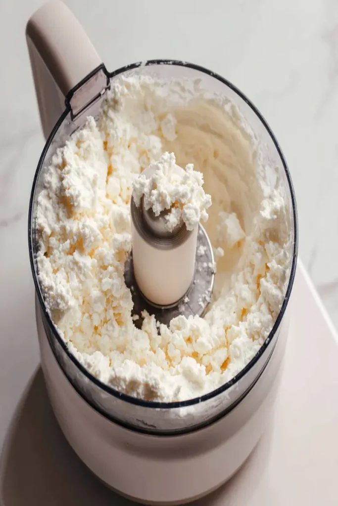 Blending cottage cheese for keto bread batter