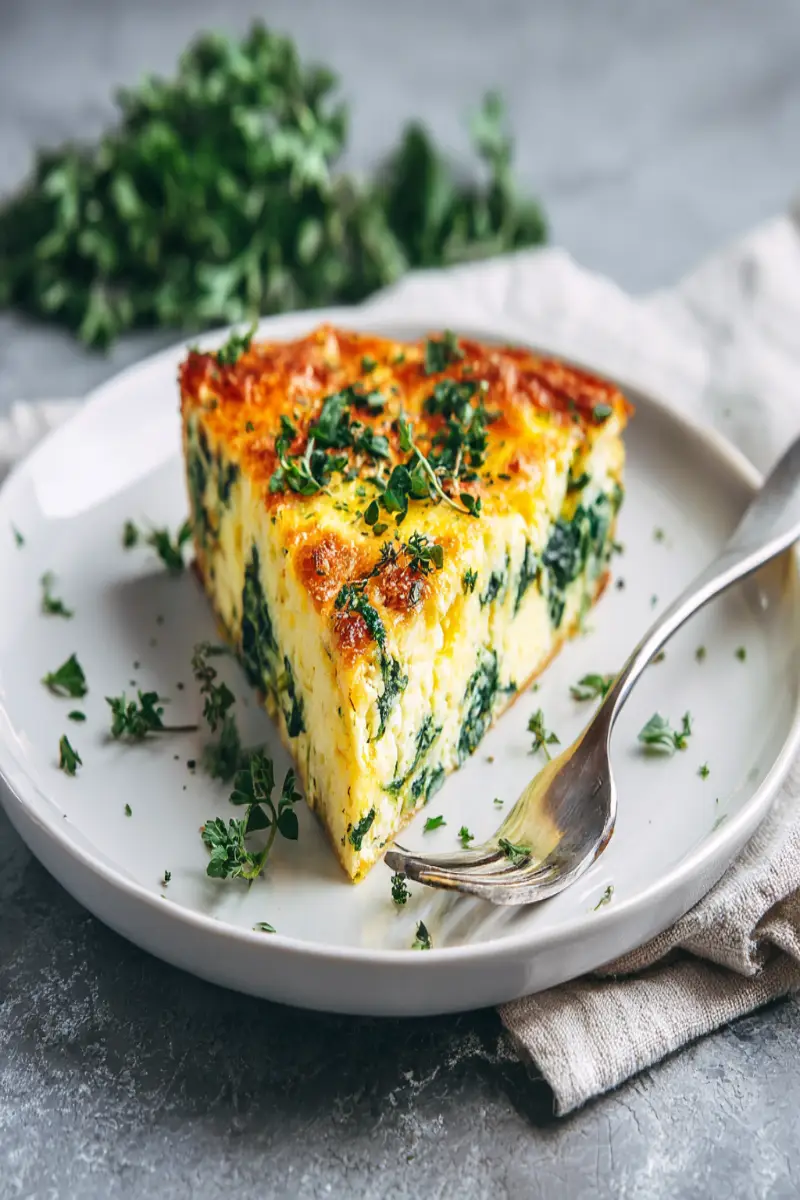 Cottage Cheese Keto Recipes: 7 Easy Low-Carb Meals You’ll Crave 9 Served slice of keto cottage cheese spinach casserole