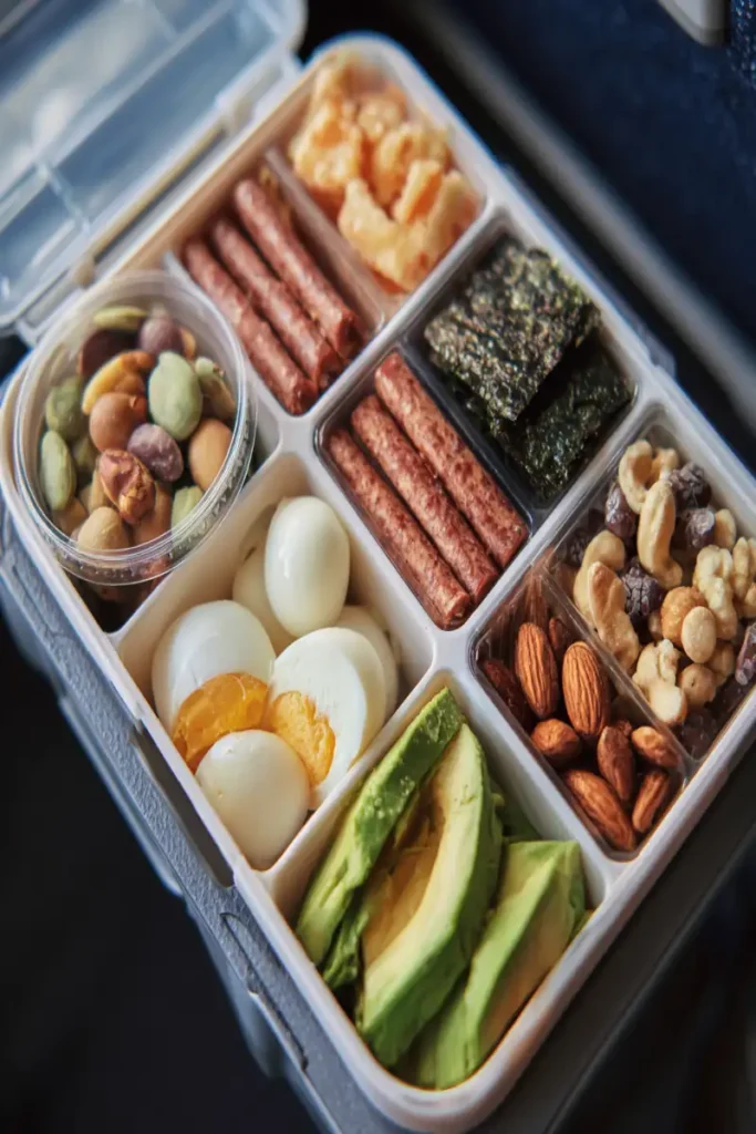 Best Airport-Friendly Keto Snacks You Can Bring 4 Airport-friendly keto snack box with low-carb high-fat combos