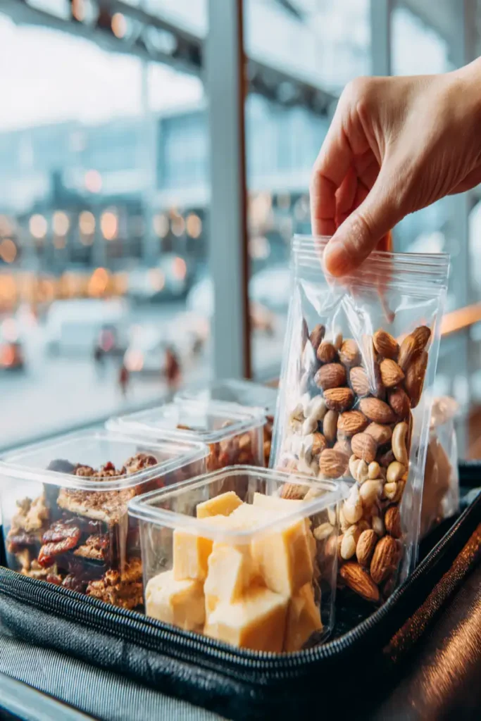 Best Airport-Friendly Keto Snacks You Can Bring 2 TSA-approved airport-friendly keto snacks being packed